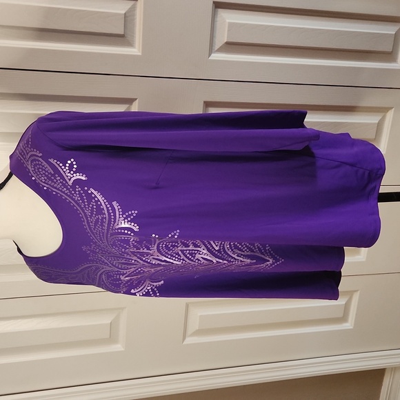 Bob Mackie, Excellent condition, Women's Top, Purple, Size Large 💜 - Picture 4 of 10